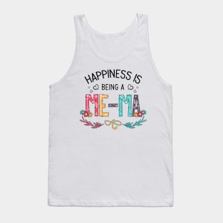 Happiness Is Being A Me-Ma Wildflowers Valentines Mothers Day Tank Top